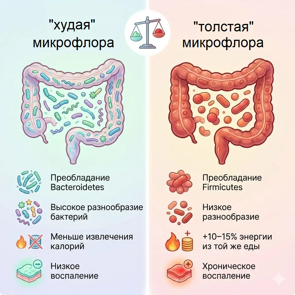 Инфографика: Разница микрофлоры